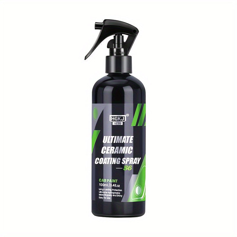 Ceramic Car Coating Spray – High-Gloss Paint Protection & Coating Renewal Agent, Fast-Acting Multi-Functional Ceramic Shield Spray for Car, Truck & SUV Paint, Glass & Trim