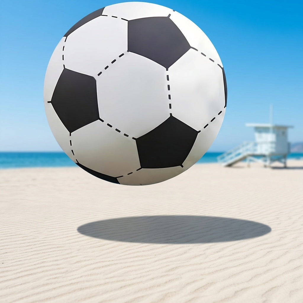 Giant Inflatable Soccer Ball 40 Inch - Extra Large Outdoor Toy for Pool Parties, Backyard Games, Beach & Playground, Reusable Party Decoration Ball for Kids & Adults