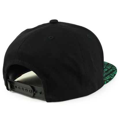 Rasta MJ Leaf 3D Embroidered Flat Bill Snapback Cap – Hip Hop Reggae Hat, Adjustable Snapback, One Size Fits Most, Unisex Streetwear Baseball Cap