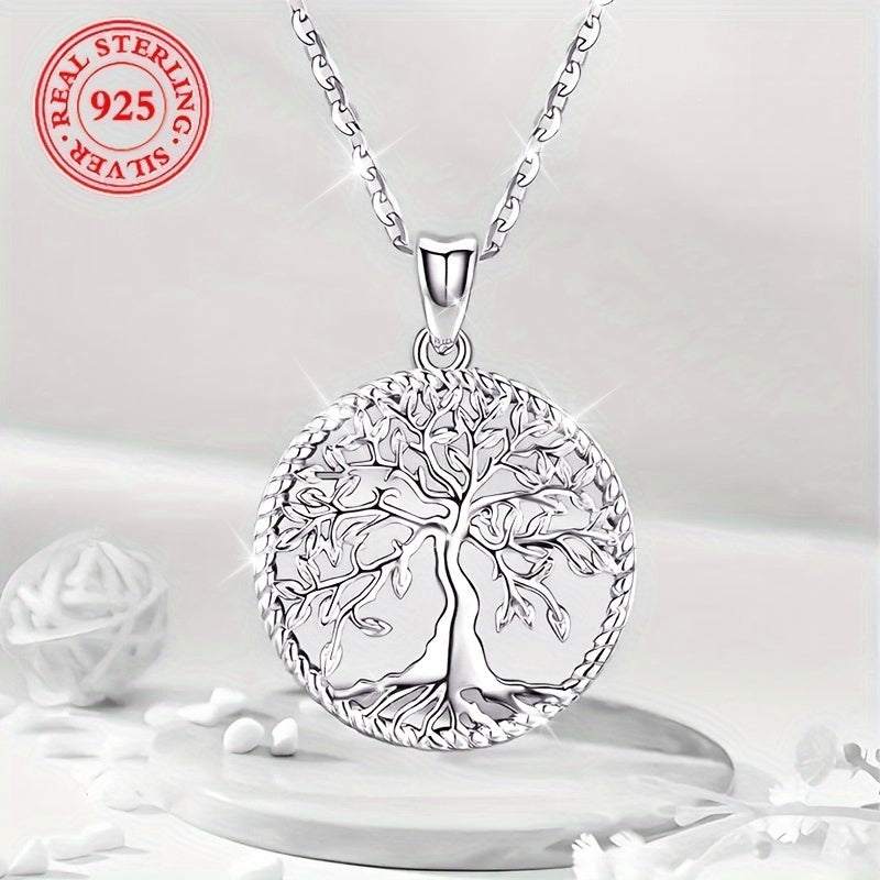 925 Sterling Silver Tree of Life Pendant Necklace for Women – Hypoallergenic Boho Vintage Style, Perfect Gift for Her, Casual & Dressy Wear