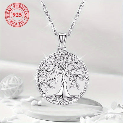 925 Sterling Silver Tree of Life Pendant Necklace for Women – Hypoallergenic Boho Vintage Style, Perfect Gift for Her, Casual & Dressy Wear