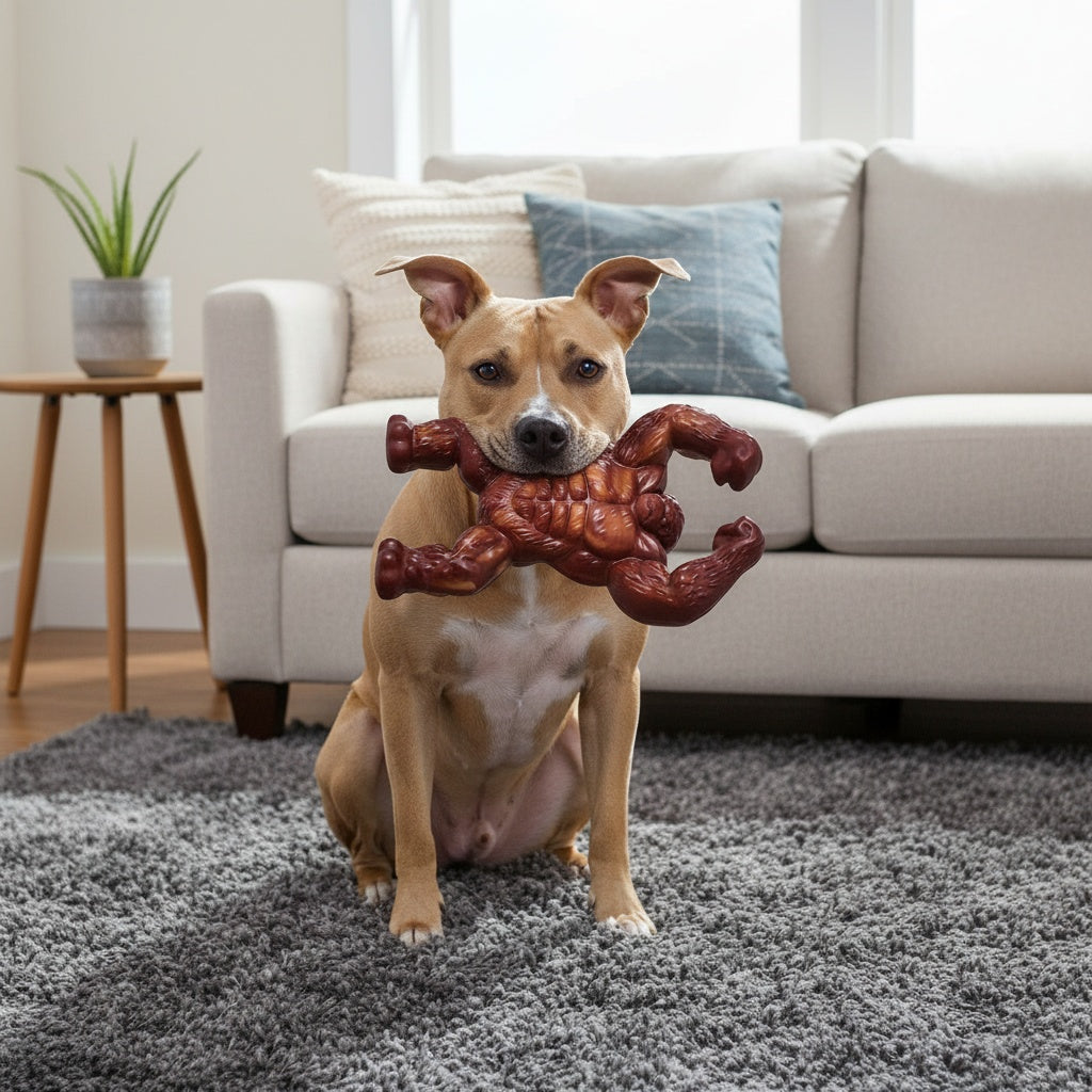 KYLINSURE Unbreakable Dog Chew Toy for Medium Large Dogs – Beef Flavor Durable Rubber Chew Stick for Aggressive Chewers, Teething & Dental Health