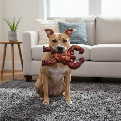 KYLINSURE Unbreakable Dog Chew Toy for Medium Large Dogs – Beef Flavor Durable Rubber Chew Stick for Aggressive Chewers, Teething & Dental Health