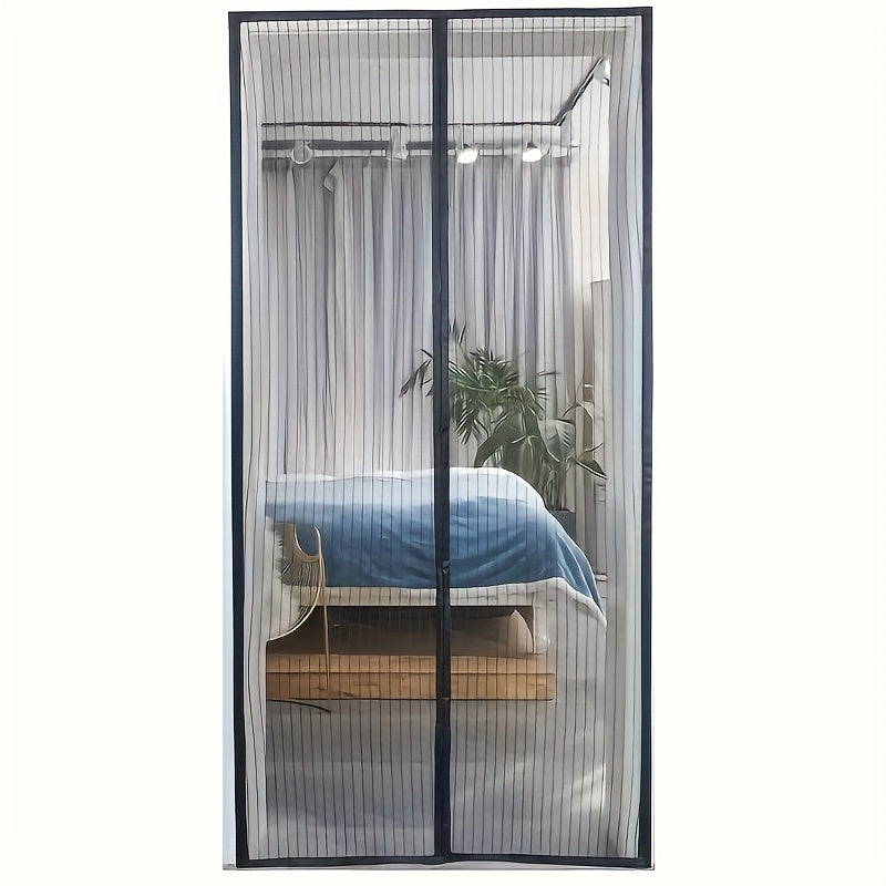 Magnetic Screen Door Hands-Free Auto-Close – Heavy Duty Mesh Curtain with Frame Shackle, Bug & Insect Proof, Pet & Kid Friendly for Front Door, Kitchen, Balcony & Bedroom