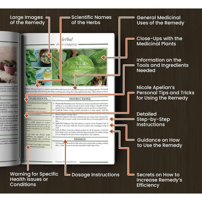 The Forgotten Home Apothecary - 250 Powerful Natural Remedies at Your Fingertips by Dr. Nicole Apelian, 288 Full-Color Pages with Step-by-Step Instructions, Photos & Dosages for Herbal Home Healing