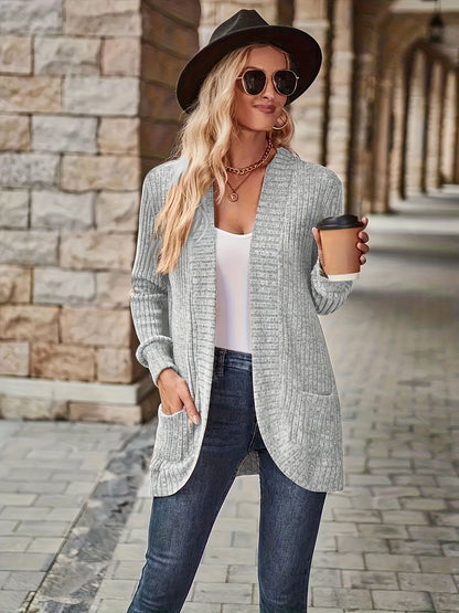 Women's Loose Casual Long Sleeve Blouse Solid Color Pocket Thread Splicing Relaxed Fit Top 10 Colors S-XXL Everyday Wear