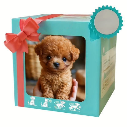 Interactive Robot Puppy Toy Walking Barking Tail Wagging Realistic Electric Simulation Dog with Dog Bone Accessory Gift Box Kids Birthday Christmas New Year Gift Boys Girls