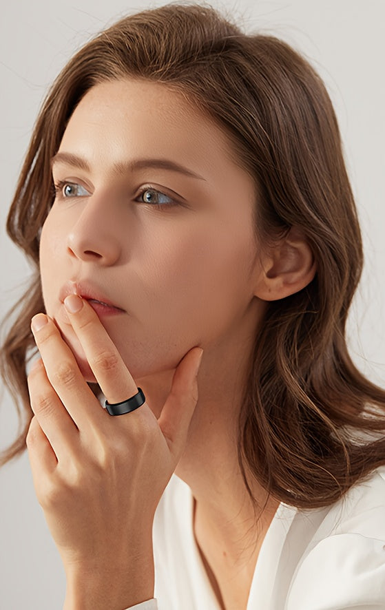 Smart Ring Fitness Tracker for Women Men – Steps Calories HRV Heart Rate Stress Body Temp Monitor 100+ Sports Modes IP68 Waterproof iPhone Android Compatible