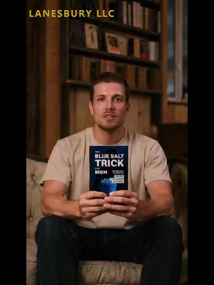 The Blue Salt Trick for Men Book Informational Wellness Lifestyle Guide Daily Habits Handbook Personal Development Self-Help Reading for Adult Men - Practical Gift Idea