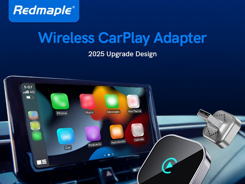 Wireless CarPlay Adapter 2026 Upgraded Mini Dongle – 2-in-1 iPhone & Android Auto, Convert Wired to Wireless, USB-A & USB-C, Dual-Band Low Latency, Auto Connect, FCC Certified