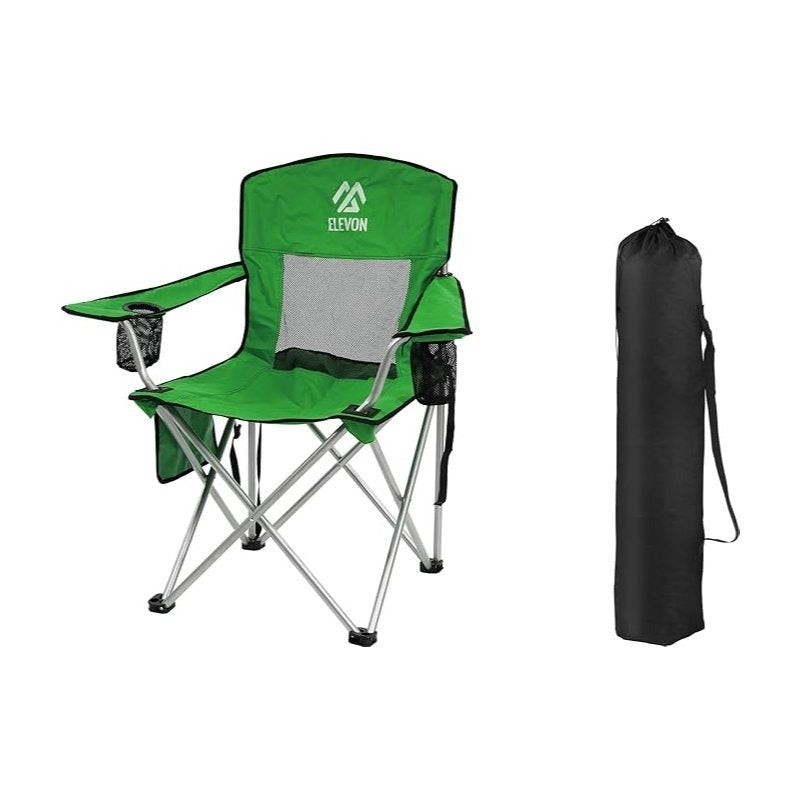 Folding Camping Chair with Tilting Canopy Sunshade – 225LBS Capacity, 22.8" Wide Seat, Mesh Cup Holder & Carry Bag, Portable Beach Lawn Chair for Camping, Hiking & Outdoor Events – 9 Color Options