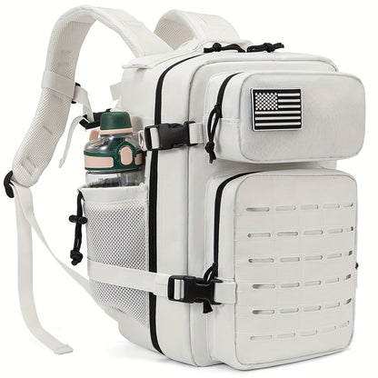 25L MOLLE Tactical Laptop Backpack for Men Women – Military Bug Out Bag Hiking Daypack with Dual Cup Holders, 9 Colors, Office & Outdoor Travel Pack