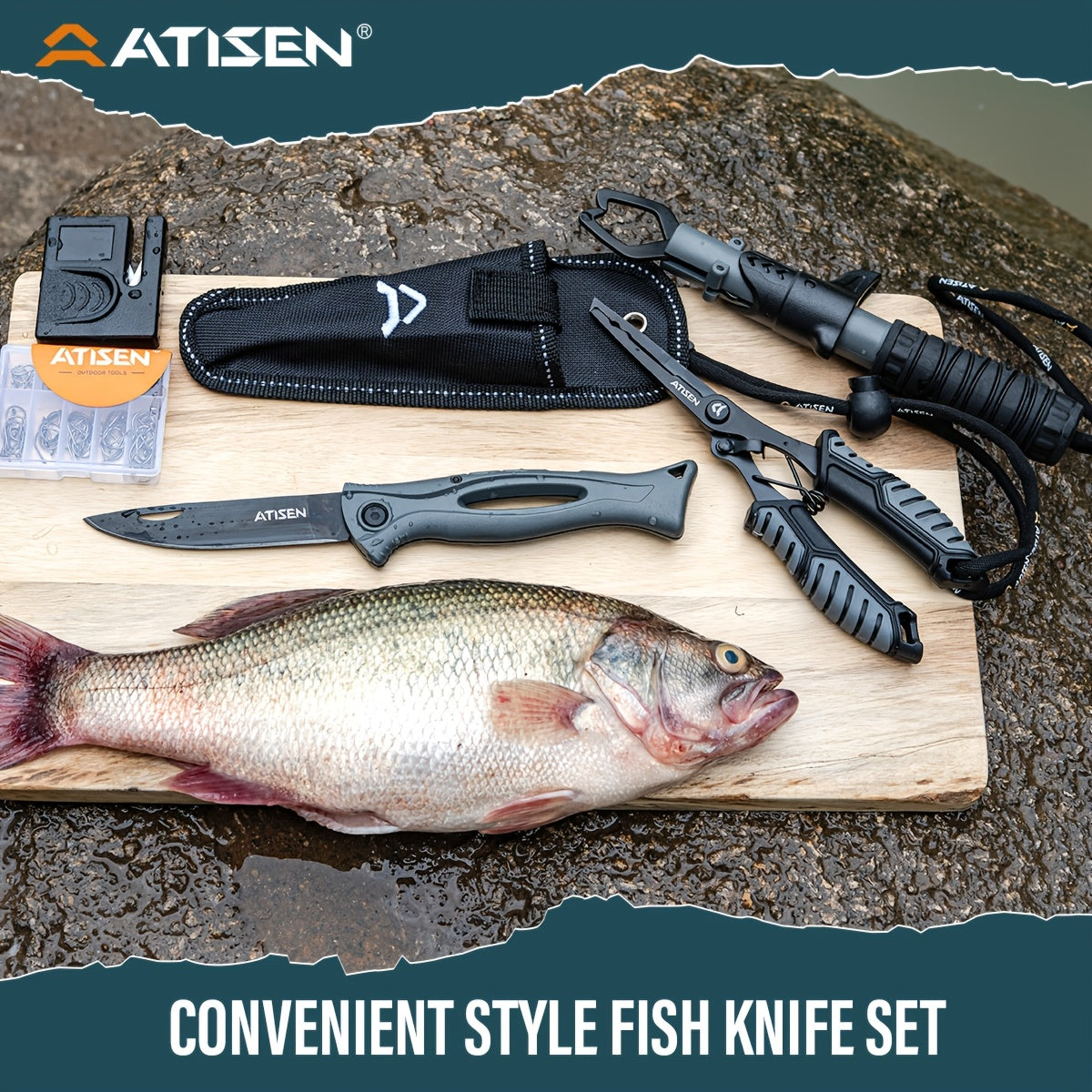 Fishing Knife Set 7/23/104/107 Piece – Stainless Steel Fillet Boning & Gutting Knives with Line Cutter, Camping Cutting Carving Tool Kit, Perfect Fisherman Gift for Men