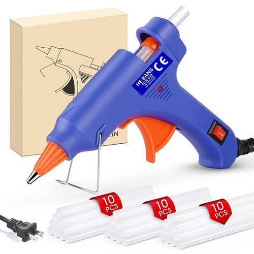 Mini Hot Glue Gun 20W with 30 Glue Sticks, Fast-Heating Electric Glue Gun Kit for DIY Crafts, School Projects, Home Repairs, Floral Arrangements & Scrapbooking – Beginner-Friendly Craft Tool