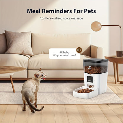 Smart WiFi Cat Feeder 3L Automatic Pet Food Dispenser with App Control – Up to 10 Meals Per Day, Camera & Voice Assistant Compatible, USB-Powered, Remote Monitoring for Cats & Dogs