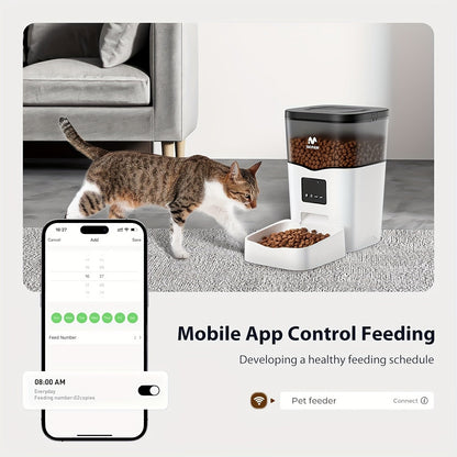 Smart WiFi Cat Feeder 3L Automatic Pet Food Dispenser with App Control – Up to 10 Meals Per Day, Camera & Voice Assistant Compatible, USB-Powered, Remote Monitoring for Cats & Dogs