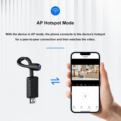 Security Camera 3 Pack 1080P Full HD – Built-In Hotspot No WiFi Required for Local View, Motion Detection, Audio Recording, Cloud & SD Card Storage, USB Plug-In, Easy Install Home Surveillance