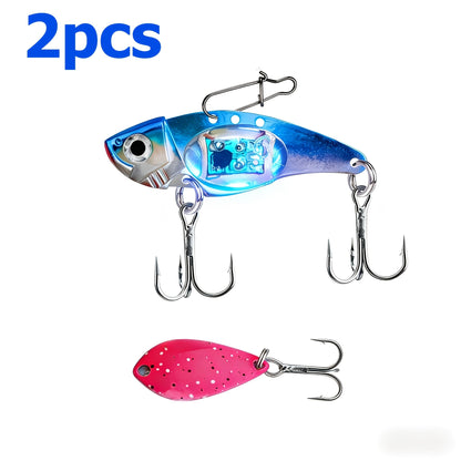 Electronic Fish Shaped Fishing Lure with LED Light, Sound & Vibration – Aluminum Alloy Bait Attracts Fish from 500 Meters, Outdoor Fishing Equipment for Bass, Saltwater & Freshwater – 1/2/3/4 Pack