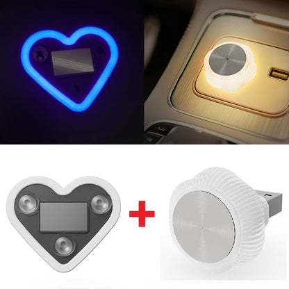 Car Interior LED Mood Lights – Heart & Flower Shaped Neon Ambient Light, USB Powered, Cute Car Window Decoration for Women Girls, Valentine's Day Car Accessories | Velora