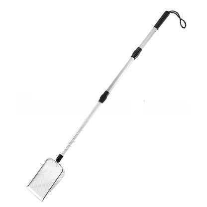 Stainless Steel Retractable Beach Sifter Scoop with Telescoping Handle – No-Bend Shell Collecting, Treasure Hunting & Beach Combing Tool | Also Works as Cat Litter Scoop (1 or 2 Pack)