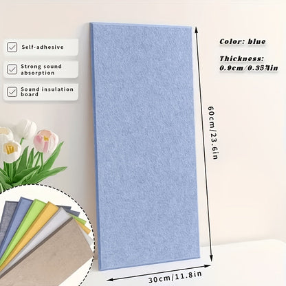 Acoustic Foam Panels 6 Pack 12x24x0.4 Inch Self-Adhesive Soundproof Wall Tiles – High-Density Sound Absorbing Panels for Home Studio, Office, Bedroom & Recording Room – 9 Colors – Velora