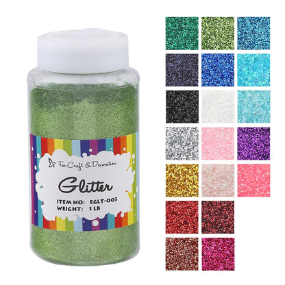 1lb Craft Glitter Powder in 19 Colors – Fine, Ultra Fine & Chunky Glitter with Shaker Top for Tumblers, Resin, Scrapbooking & DIY Crafts, Bulk Glitter for Kids & Adults