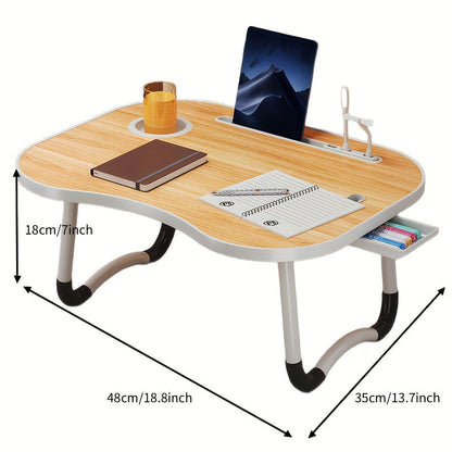 Foldable Laptop Bed Tray Table Portable Lap Desk Stand for Eating Reading Writing on Bed Sofa Floor – Sturdy & Lightweight