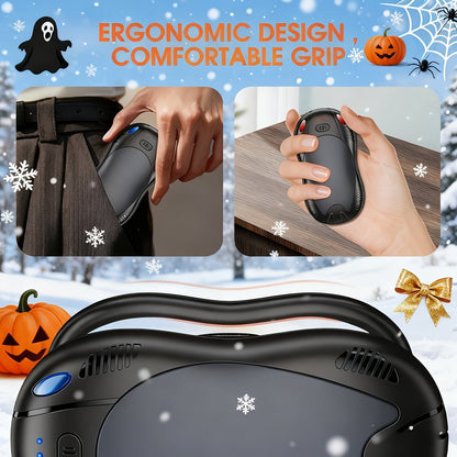 Rechargeable Hand Warmer 2-in-1 Double Sided Heating with Magnetic Suction – 3-Speed Temperature Control, Portable Electric Pocket Warmer for Skiing, Camping, Hiking & Winter Outdoor Use