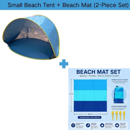 Pop Up Beach Sun Shade Tent Portable – Quick Setup UV Protection Sun Shelter Lightweight Under 50g/m² for Beach Hiking Camping Family Outdoor Travel Sun Umbrella Canopy