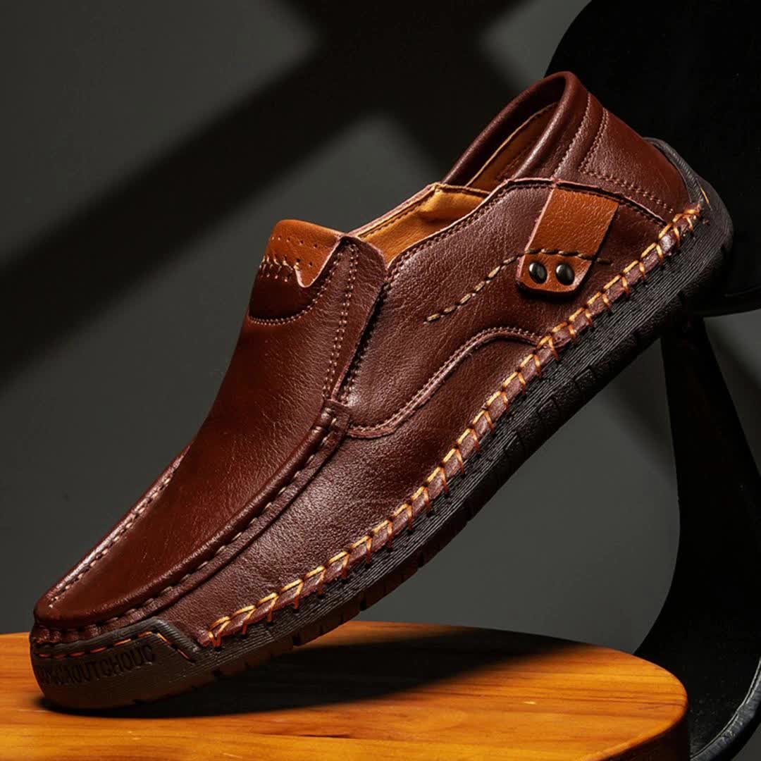Men's Slip-On Loafers Lightweight Comfortable Casual Shoes for Driving Shopping Everyday Wear Flexible All-Season Footwear Black Light Brown Dark Brown Sizes US 3.5-12.5