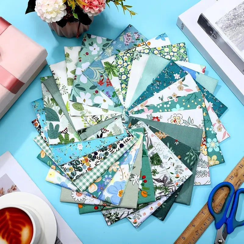 70pcs Precut Quilting Fabric Squares 10x10 Inch - Patchwork Fabric Bundle with Floral, Seasonal & Multicolor Patterns, Soft Washable Cotton Blend for Quilts, Crafts, Sewing, Holiday Decor & DIY Projects
