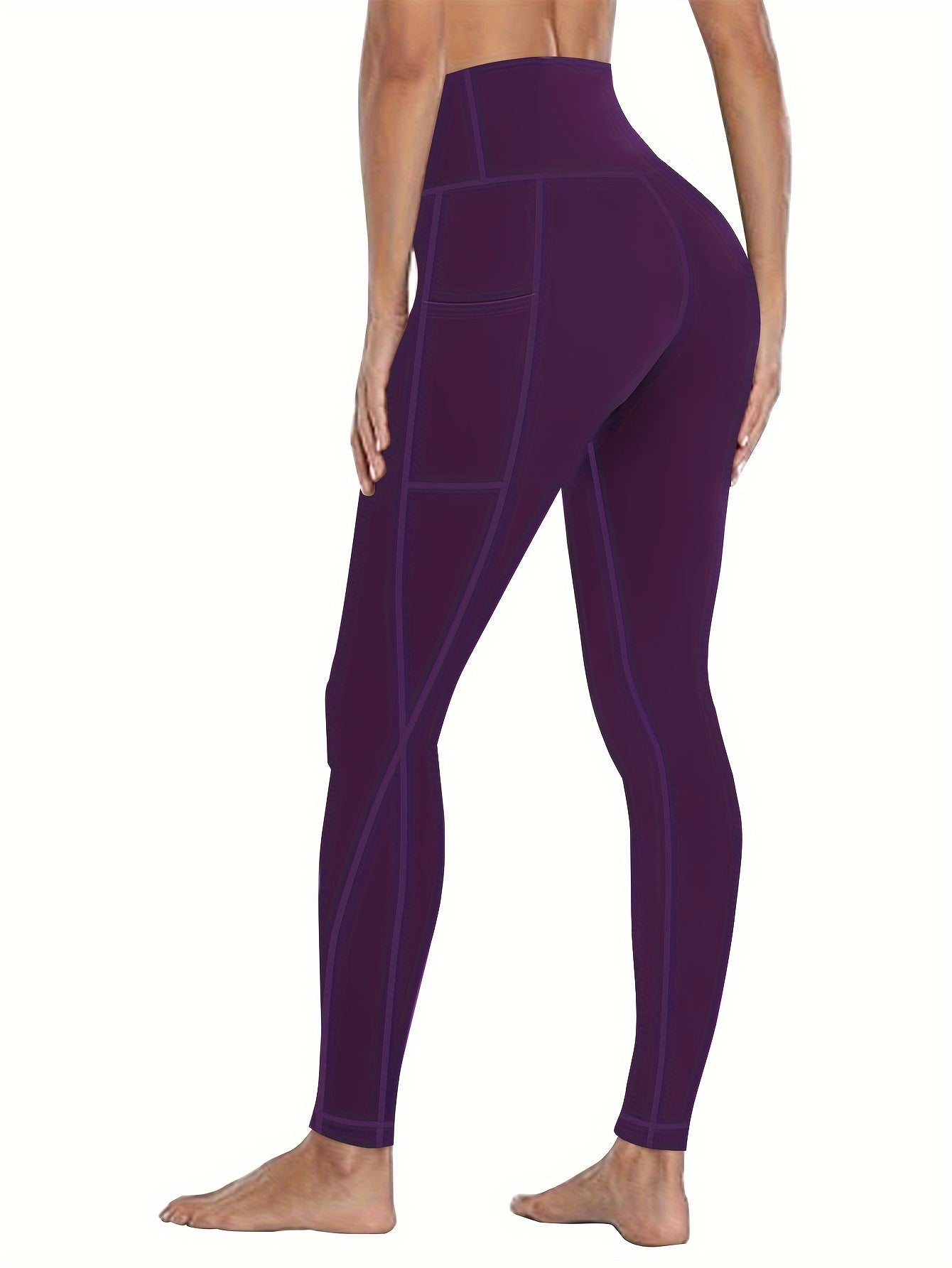 Women's High Waist Compression Leggings 3-Pack with Pockets 230g Breathable Tights for Yoga Fitness Sports Daily Wear – All Seasons Multi-Color Shapewear S-XXL