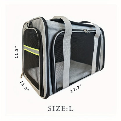 Airline Approved Pet Carrier Soft Sided – TSA Approved Collapsible Travel Bag for Small Dogs, Cats & Kittens Under 15 lbs, Fits Under Airplane Seat