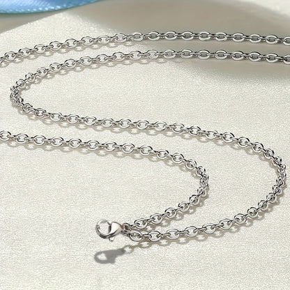 50pcs 18 Inch 304 Stainless Steel Necklace Chains with Lobster Clasp - Tarnish Resistant DIY Jewelry Making Supplies for Pendants, Charms, Bracelets & Keychains, Bulk Chain Set for Crafters