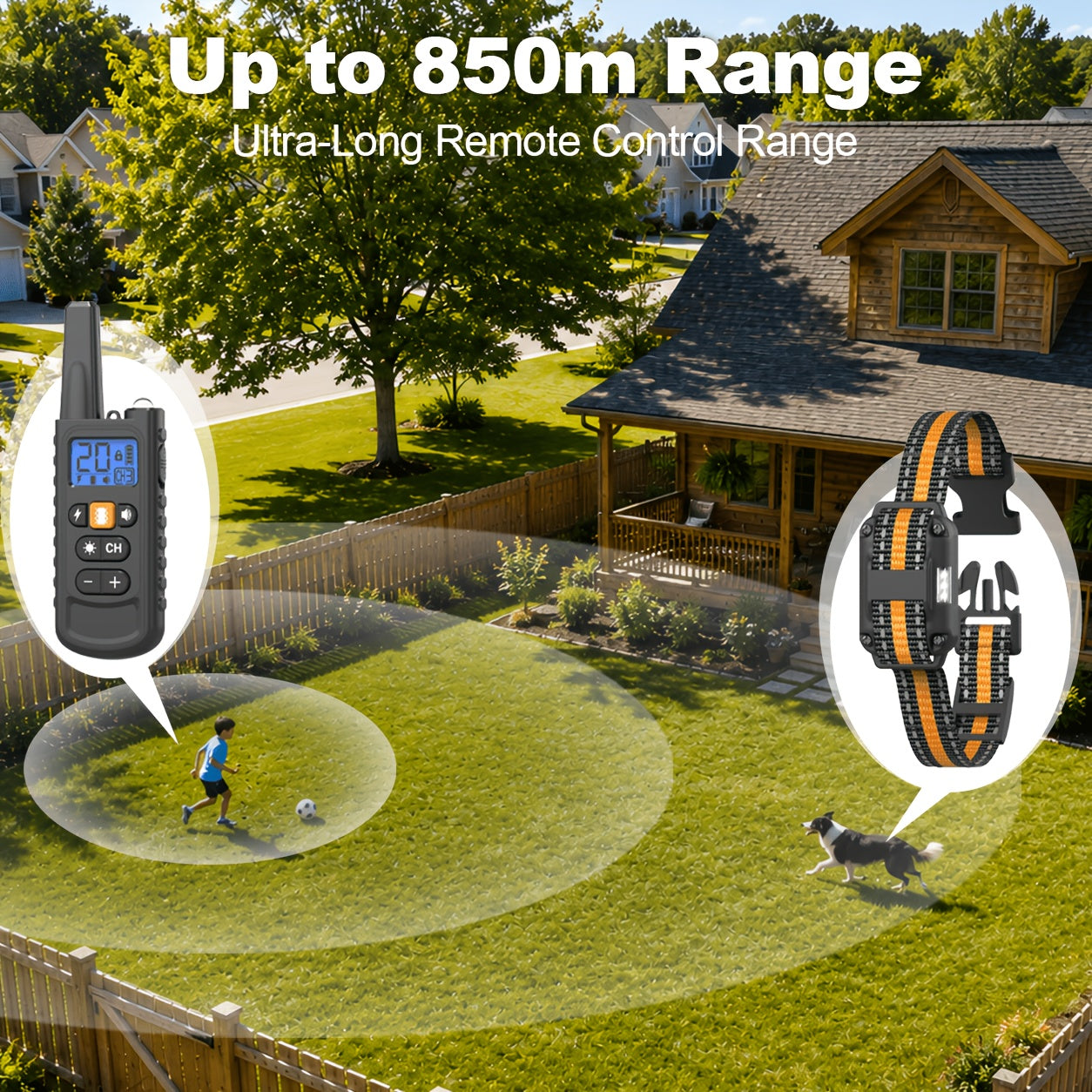 Dog Training Collar with Remote 3300ft Range – Rechargeable E-Collar for 5-120 Lb Dogs, 3 Training Modes Beep Vibration & Safe Shock, Waterproof Dog Shock Collar for Small Medium Large Breeds