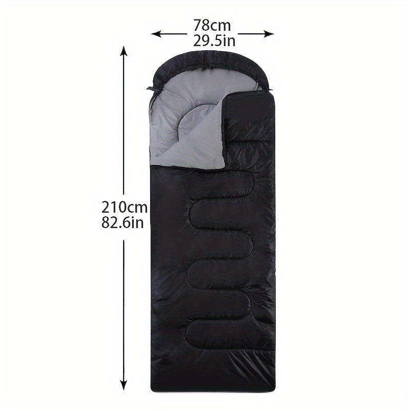3-Season Camping Sleeping Bag with Pillow & Compression Sack – Lightweight Sleep System for Adults, Hiking Backpacking Outdoor Adventures Travel & Emergency Use, 4 Colors
