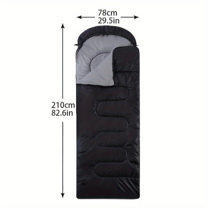3-Season Camping Sleeping Bag with Pillow & Compression Sack – Lightweight Sleep System for Adults, Hiking Backpacking Outdoor Adventures Travel & Emergency Use, 4 Colors