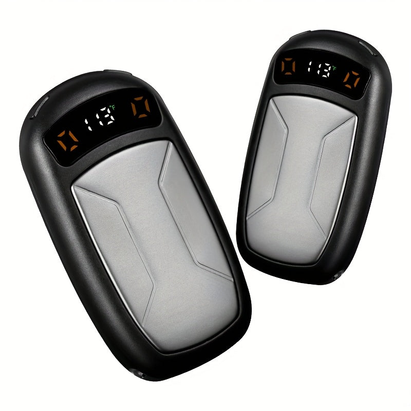 2 Pack Rechargeable Hand Warmers with COB Flashlight & Magnetic Base – 12Hr Heat, Portable Electric Pocket Warmer, Christmas Gift for Women Men Outdoor Winter