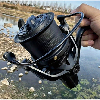 Heavy Duty Saltwater Spinning Reel 8000 10000 14000 Deep Sea Fishing Reel Metal Body High Line Capacity Ambidextrous Large Fish Ocean Surf Reel