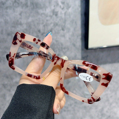 Photochromic Cat Eye Reading Glasses for Women Men 4 Pairs Multi Color Large Frame Spring Hinge Readers +100 to +400 UV Protection Trendy European American Style Holiday Gift Set
