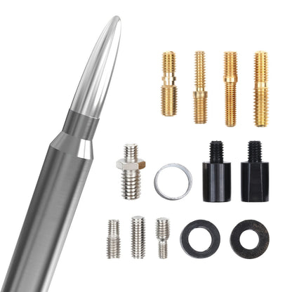 5.3" Short Car Antenna Carbon Steel – Universal Fit AM/FM Signal Booster Replacement Antenna, Durable Anti-Break Design, Multiple Colors for Car Exterior Decoration & Upgrade