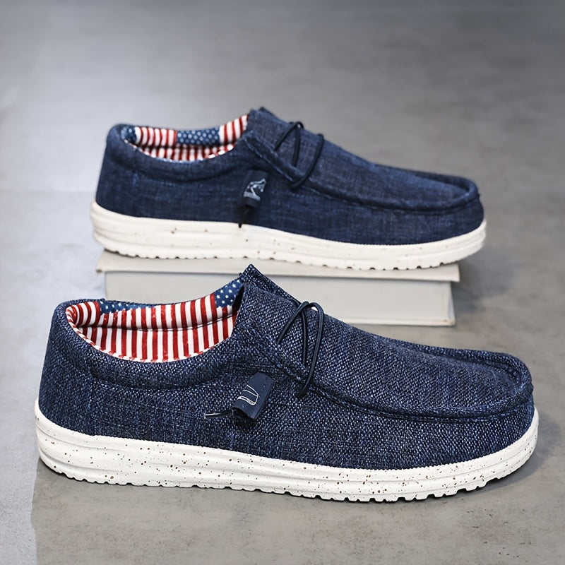 Men's Plus Size Breathable Vintage Canvas Loafers Low-Top Casual Sneakers Round Toe Slip-On Shoes for Outdoor Sports Daily Wear All Seasons Beige Black Blue Brown US 7-13