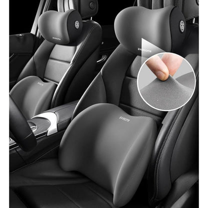 Car Lumbar Support Pillow & Neck Pillow Kit – Ergonomic Seat Headrest Cushion with Adjustable Strap for Neck & Back Pain Relief, for Car, Office Chair, Truck & Wheelchair