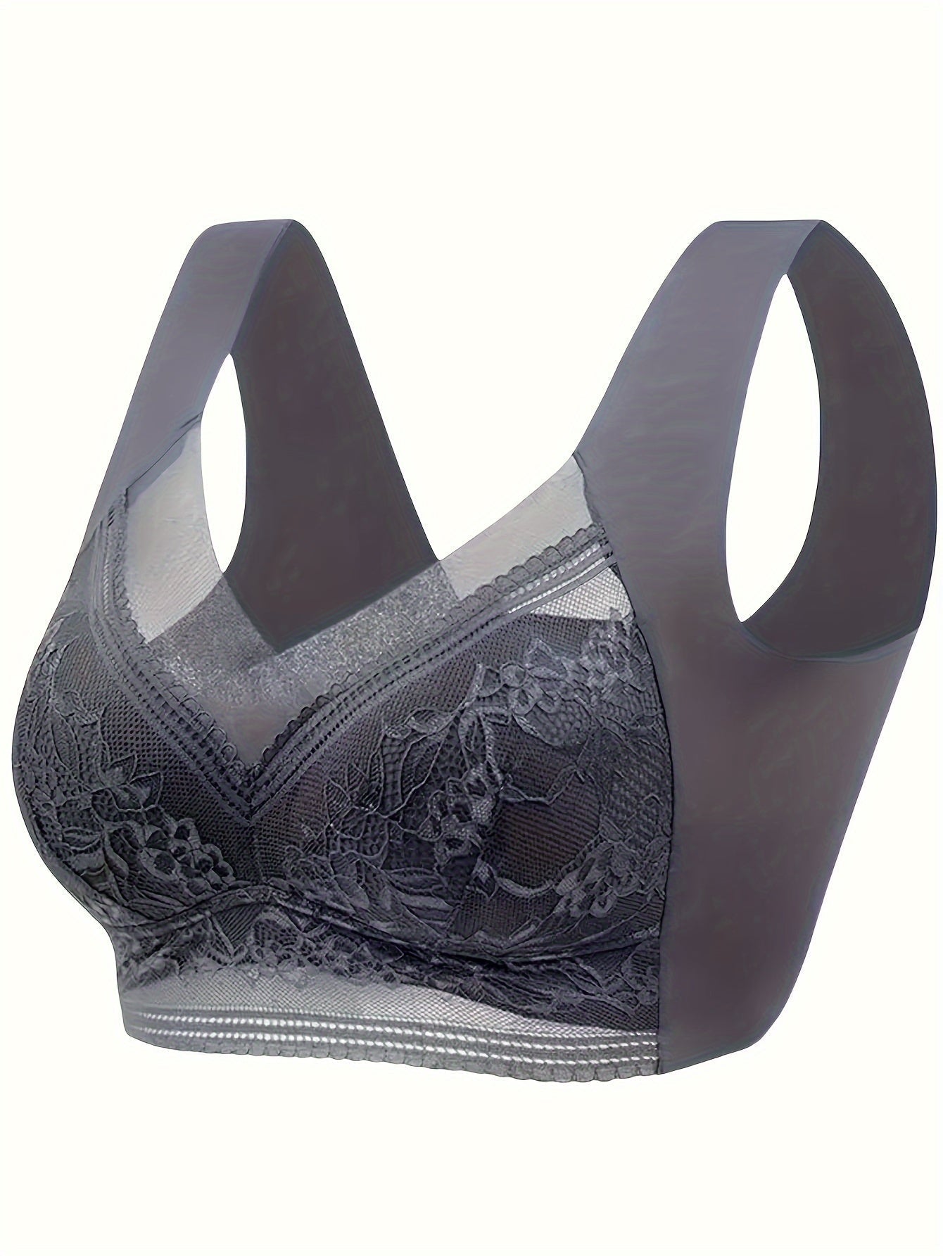 4 Pack Lace Ice Silk Bra Vest for Women – Traceless Gathered Support, Breathable Thin Style with Beautiful Back Design, Sizes S-XXL, 2 Multicolor Sets
