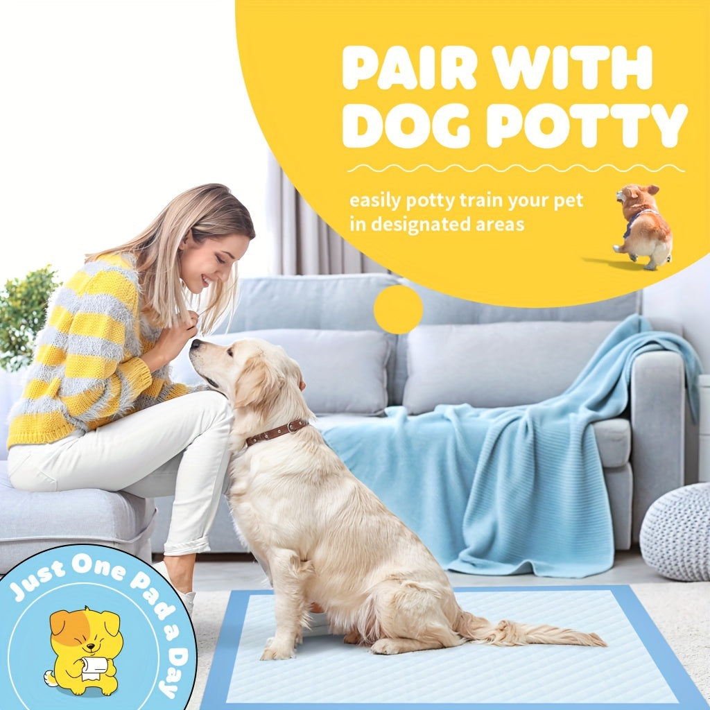 XL Dog Pee Pads 34x28 Inch 100 Count Disposable - Super Absorbent Leak-Proof Odor Control Training Pads for Puppies Large Dogs and Elderly Dogs, Extra Large Potty Pads for Indoor Use, Blue