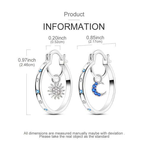 925 Sterling Silver Large Sun Design CZ Hoop Earrings for Women – Hypoallergenic Sparkling Cubic Zirconia Luxury Hoop Earrings, Elegant Statement Jewelry for Daily Wear & Party