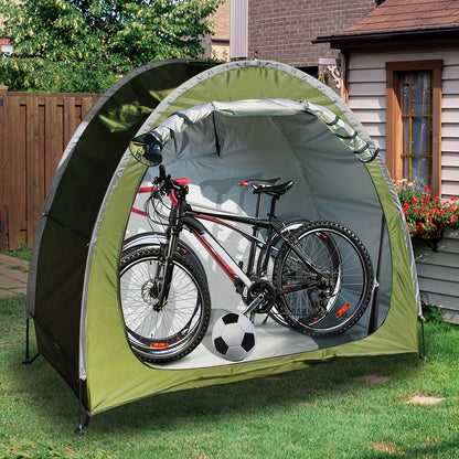 Portable Folding Bicycle Storage Tent Shed – Fits 2-3 Bikes, 210D Oxford PU4000 Waterproof & Dustproof, 83"x32"x65", 8-Min Setup, Ideal for Home, Garden & Outdoor Bike Storage