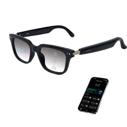 AI Smart Glasses with Real-Time 160-Language Translation, GPT Chat Assistant, Bluetooth 5.2 Audio, Hands-Free Calling, Music Playback, Photochromic & Anti-Blue Light Lenses – Unisex Wearable Tech