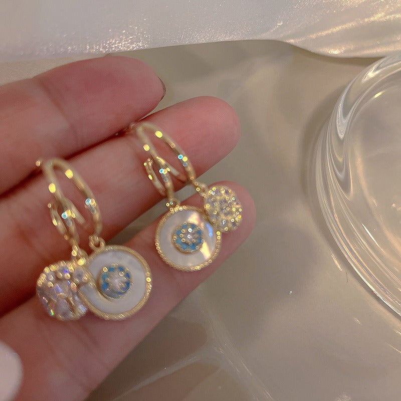 Vintage Bohemian Drop Earrings for Women - 18K Gold Plated Cubic Zirconia Dangle Earrings with 925 Sterling Silver Hooks, Elegant Boho Everyday Fashion Jewelry, Perfect Gift for Her