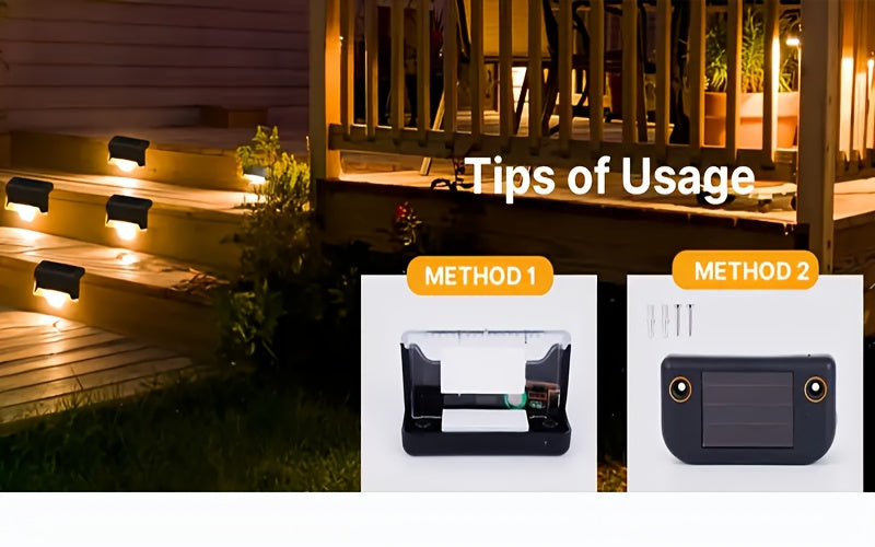 Solar LED Deck Lights Outdoor Stair Step Lights Auto On/Off 12-Hour Warm White Lighting for Fence, Pathway, Patio, Balcony & Yard – Weatherproof ABS, Pack of 8, 16 or 32 – No Wiring Required